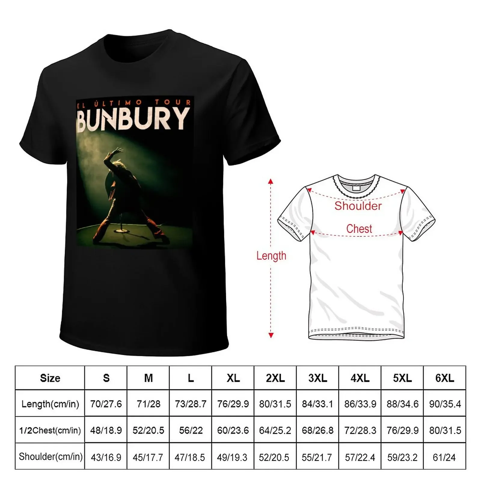 el ultimo tour Bunbury T-Shirt summer top heavyweights t shirts men