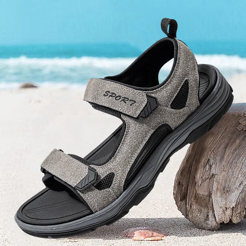 Trendy Men's Summer Holiday Beach Sandals Breathable Outdoor Trainning Hiking Sandals Antiskid Sport Footwear