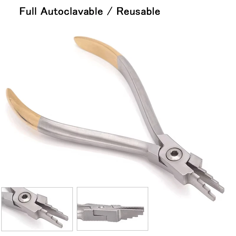 

Dental Stainless Steel Torque Bending Plies Arch Wire Bending Pliers Trapezoidal Vertical Bending Pliers Dental Orthodontic Tool