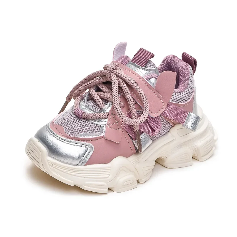 Students Sports Shoes Thick Soft Sole Boys Girls Running Shoes Colorful Fashion 2024 New Trend Children Sneakers Non-slip Casual