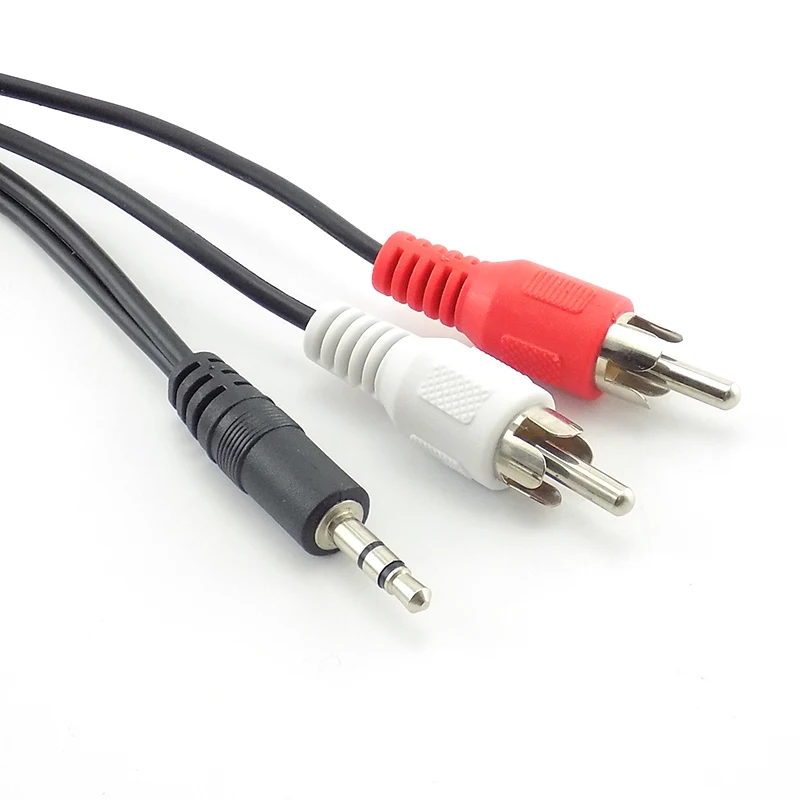 1Pcs 3 4 pole 3.5mm male female Jack Plug To 2RCA 3 RCA male female Adapter 3RCA Audio video AV Cable Wire Cord w1