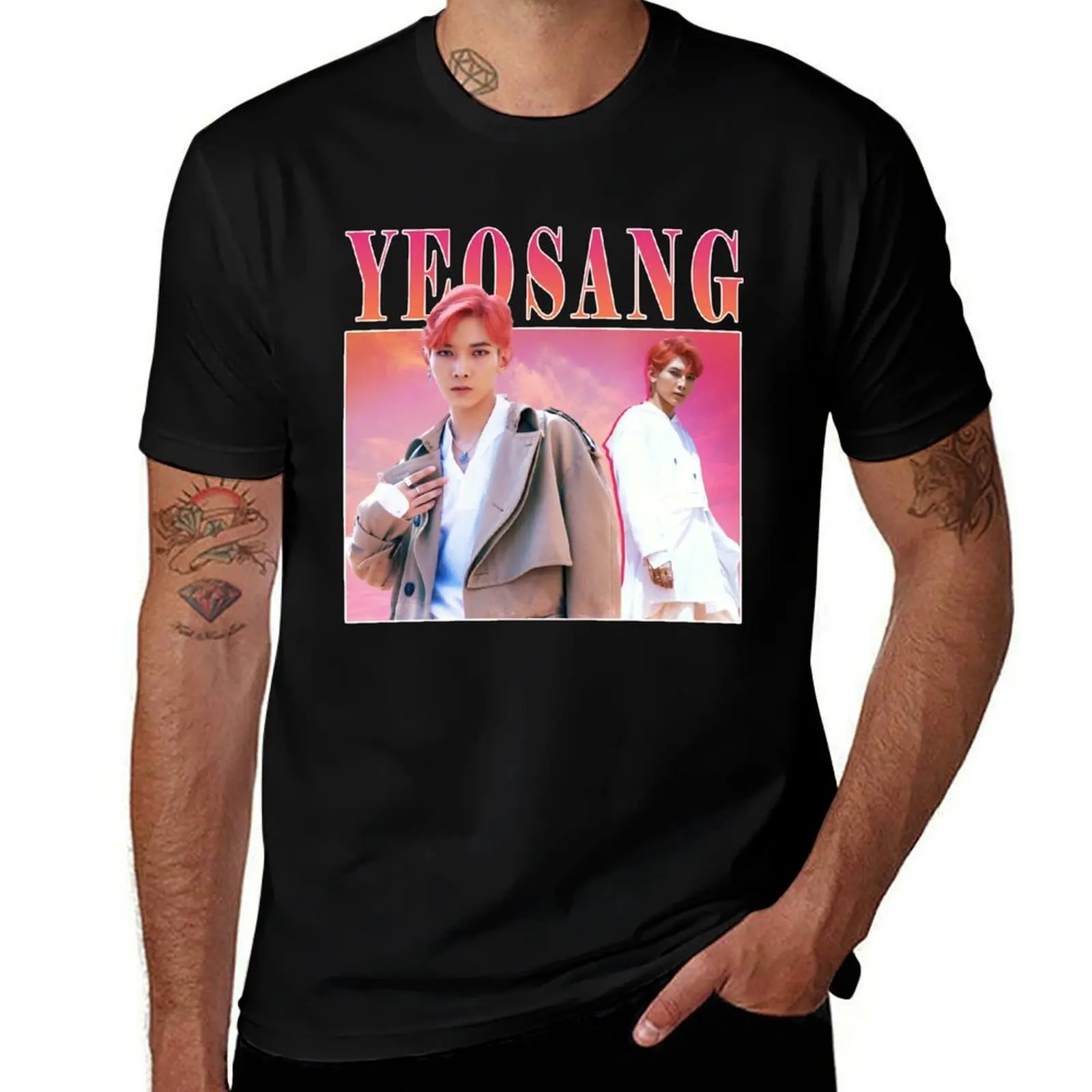 

Yeosang ATEEZ T-Shirt man t shirt heavy cotton funny t shirts man T-Shirt