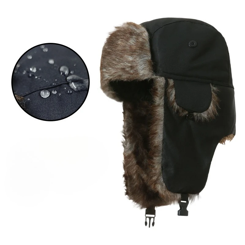 Gorro de invierno tipo bombardero, gorro cálido para hombre y mujer, gorro de cazador, gorro de aviador, gorro con orejeras, gorro de esquí ruso, gorros impermeables para pilotos, ideales para el frío.