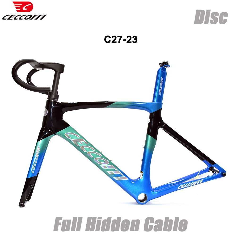 CECCOTTI 2025 New RF27 Carbon Road Bike Frame Disc Brake Full Hidden Cable Laser logo Lightweight Road Bicycle Frameset