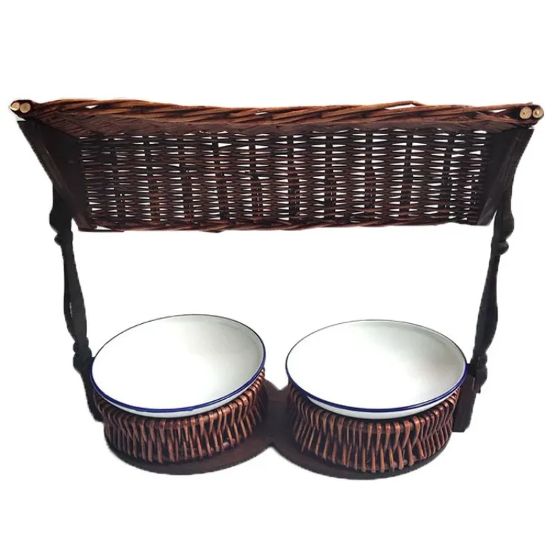 Household goods wicker basket, creative tableware tray rattan