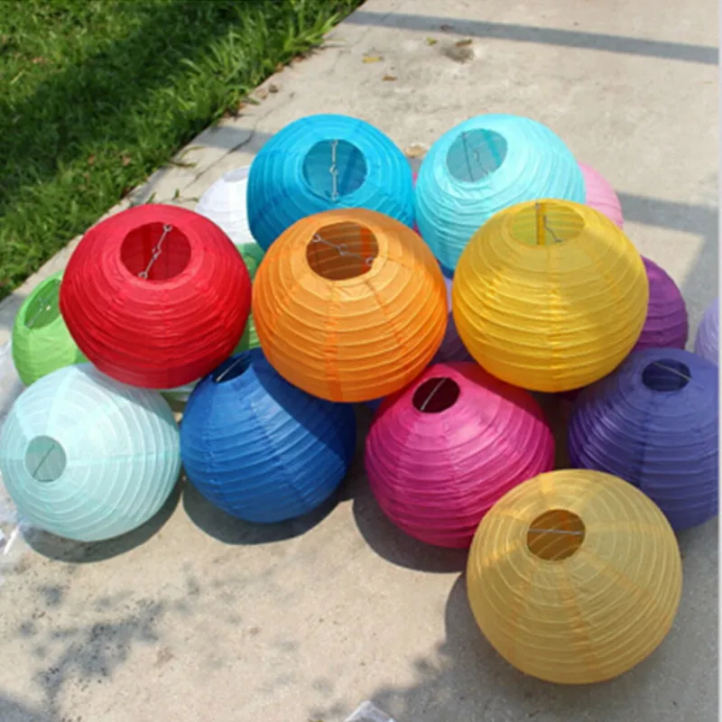 

White Paper Lanterns For Mid-Autumn Festival And Spring Festival, Foldable Handmade Round Paper Lanterns Festive Props
