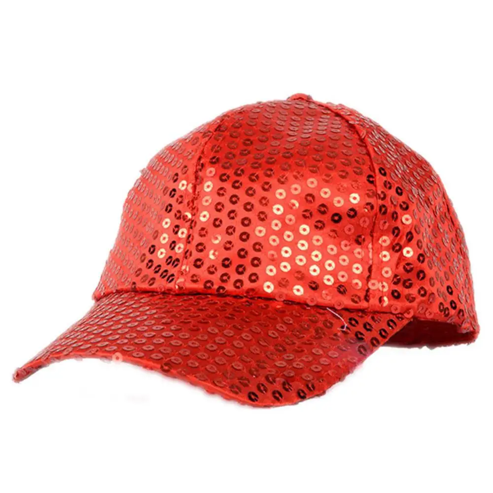 Women Men Glitter Sequins Baseball Caps Sequins Fashion Casual Hats Female Hip Hop Caps Christmas Halloween Event Party Hats