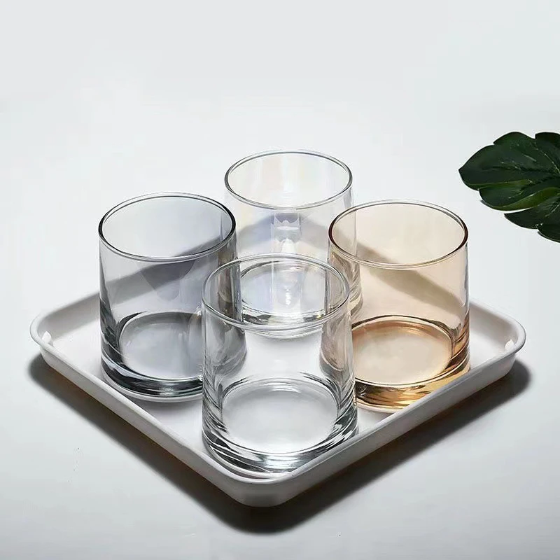 Drinking Glasses Set Glass Can Shaped Cups Beer & Coffee Tumbler Glasses Cocktail Glasses Clear Barista Home Kitchen Accessories