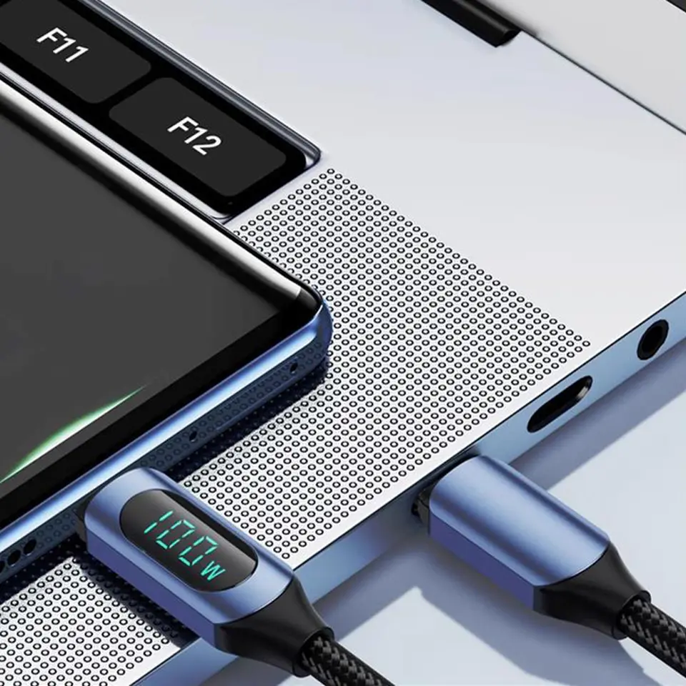 100 واط 1 متر/2 متر نوع C إلى نوع C PD شحن سريع شاحن سريع USB C إلى USB C كابل عرض ل Xiaomi POCO هواوي سلك بيانات - 4