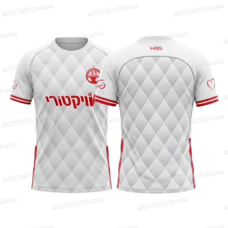 Neues Sommer-Hapoel-Fußballtrikot, 3D-gedruckt, Familien-Fantrikot, atmungsaktives Trainingssportshirt mit kurzen Ärmeln – Detail 5