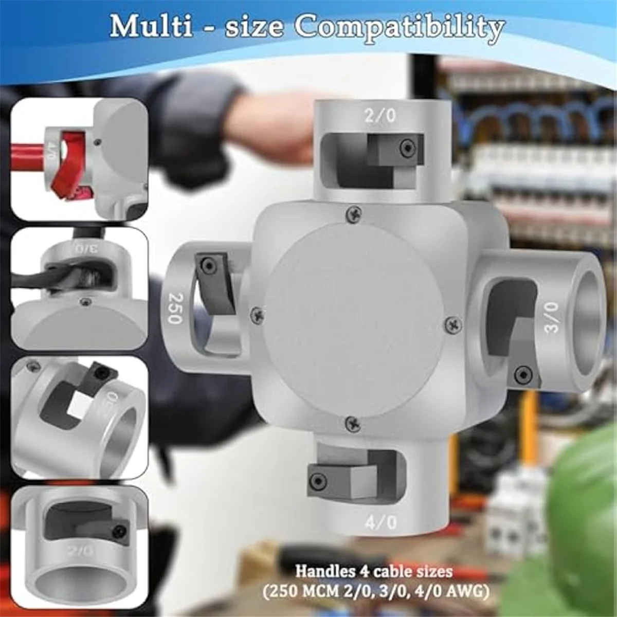 

A002 Инструмент для зачистки кабеля Инструмент для зачистки проводов для AWG 2/0 250 мм 3/0 4/0, удаление изоляции кабеля