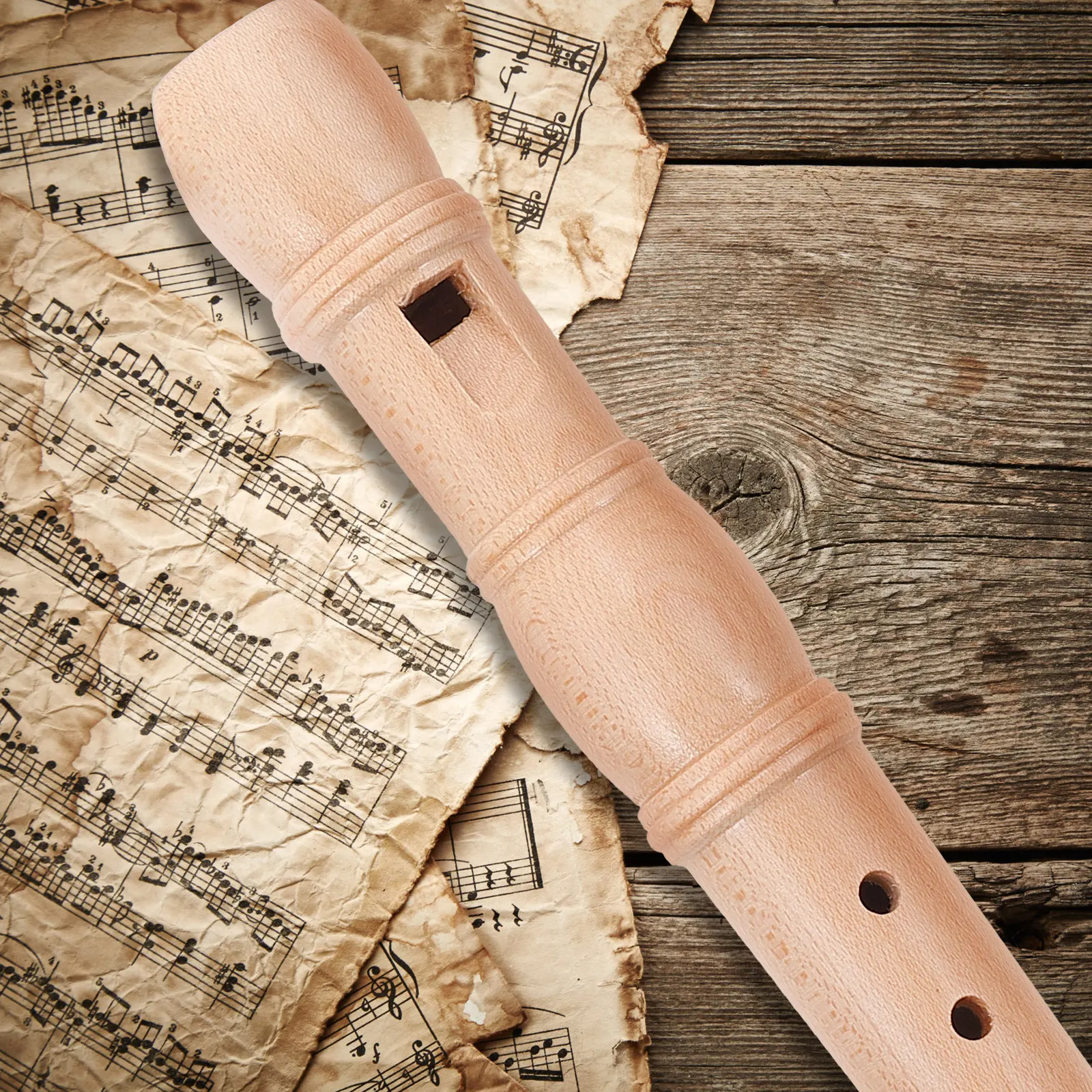 Premium Wood Soprano Recorder for Bright Sound Easy Play Educational Music Instrument Clarinet Beginner Wind