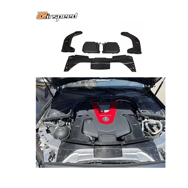 Airspeed Auto Engine Systems 100% Dry Carbon Fiber Cold Air Intake System for C43 GLC43 W205 M276 3.0T