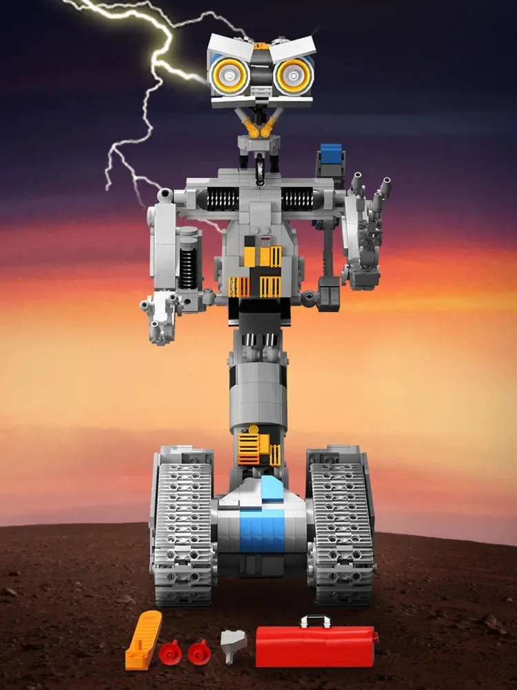 Gobricks MOC Johnnyed 5 Robots modèle brique Circuits courts militaire émotionnel Robot bloc de construction Kit jouets pour cadeaux pour adultes