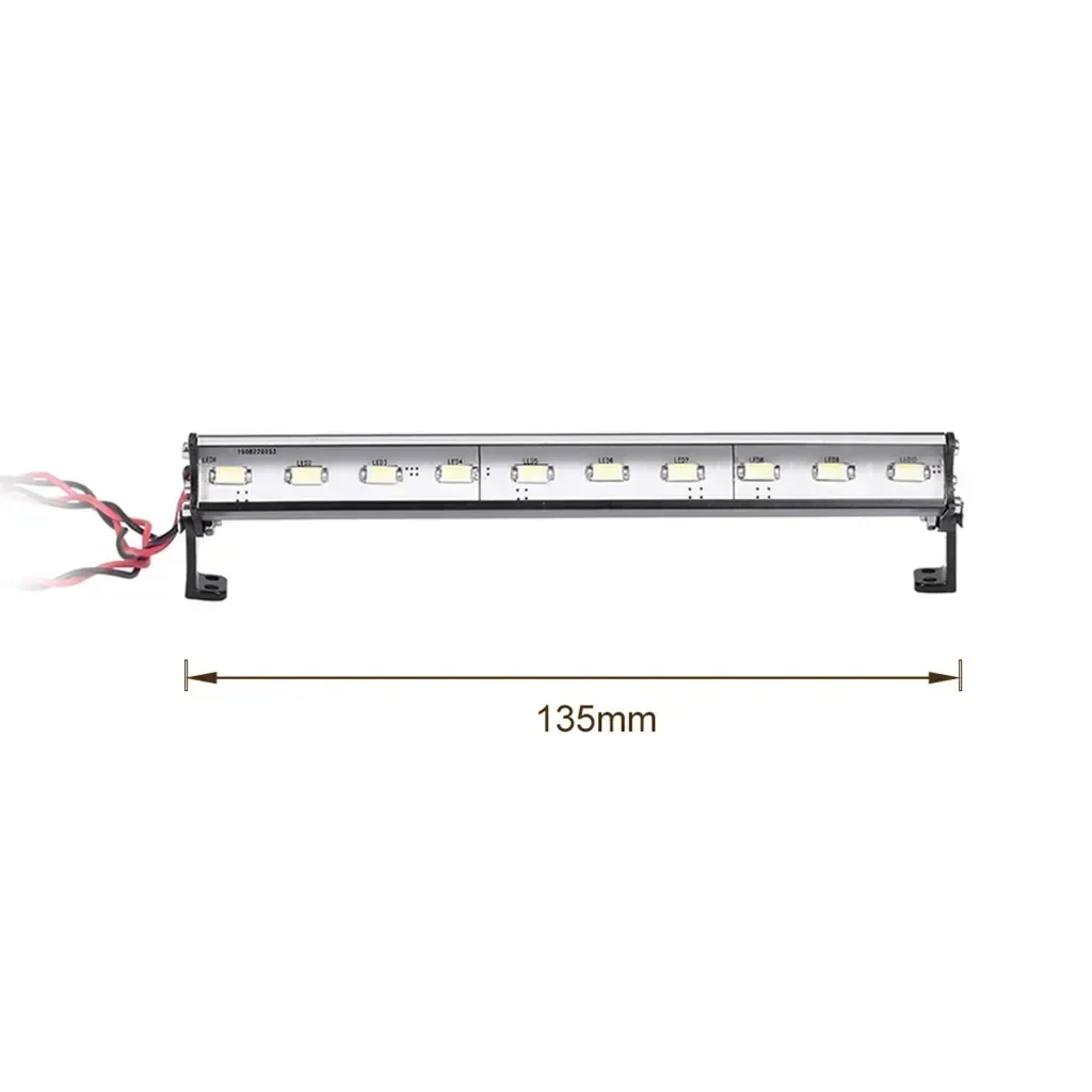135mm 루프 헤드라이트 10 LED 라이트 트럭용 트렉스 슬래시 4X4 TRX4 니트로 슬래시 X-맥스 액시얼 스코어 RC 트럭 RC 오프로드 돔