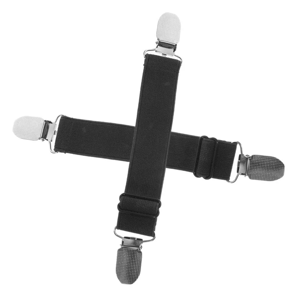 

2Pcs Adjustable Elastic Boot Straps Pant Clips Trouser Legs Fixing Clip Windproof Elastic Fasteners for Cycling Outdoor