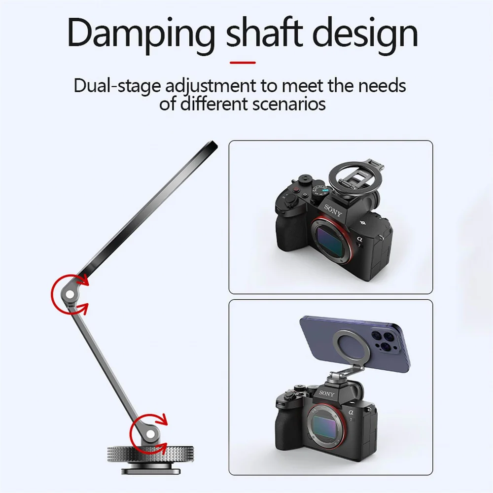 2025 محول حامل هاتف الحذاء البارد المغناطيسي مع 1/4 "برغي Magsafe الهاتف ترايبود جبل آيفون 16-12 DSLR شاشة الكاميرا