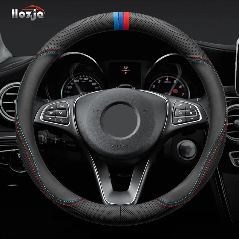 For Jaguar XF XFR X250 X260 XJ X351 X350 XK X150 XK8 XKR 1994-2021 Accessories Steering Wheel Cover Breathable Non-slip 12color