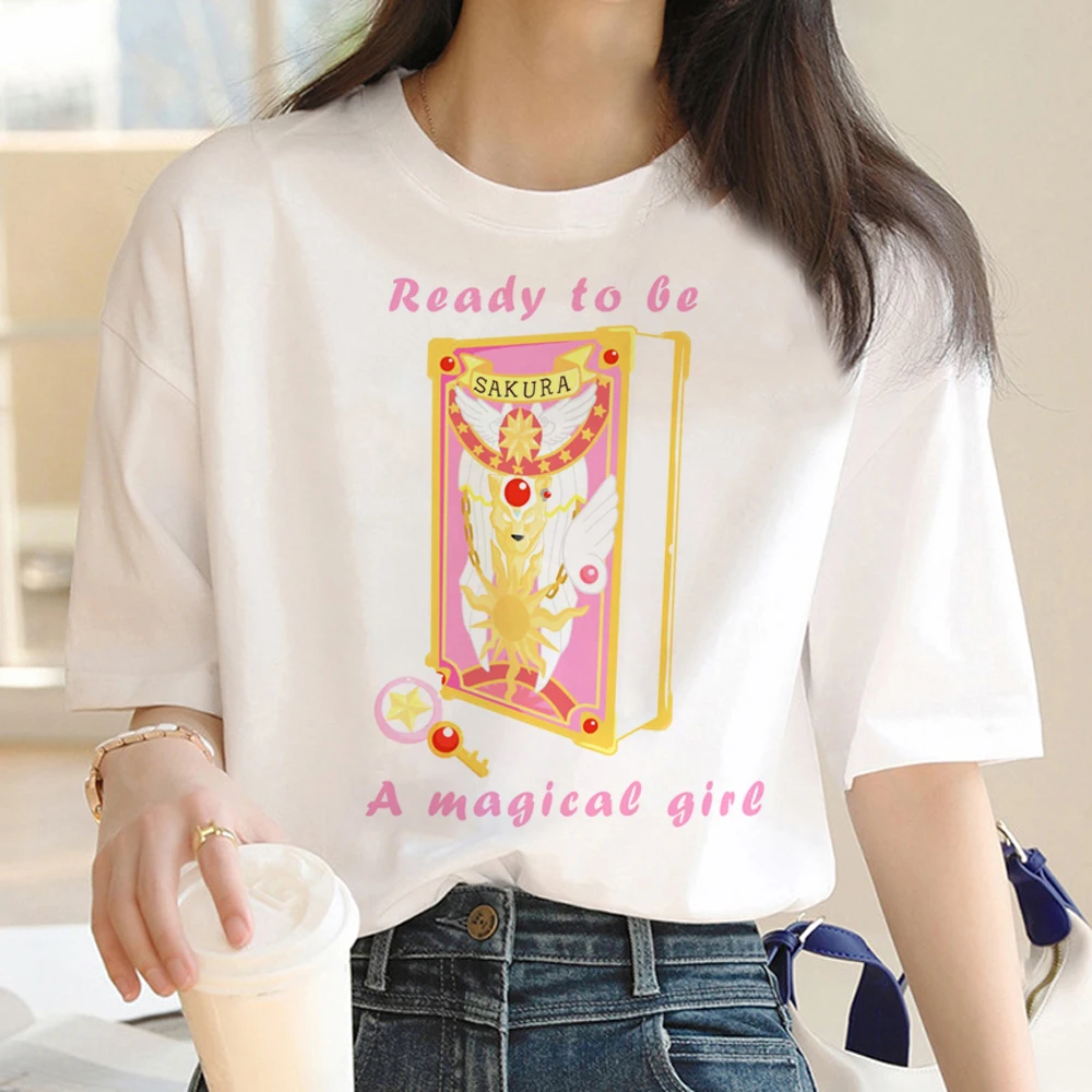 

Cardcaptor Sakura tshirt women harajuku manga anime tshirt female comic Japanese y2k clothing