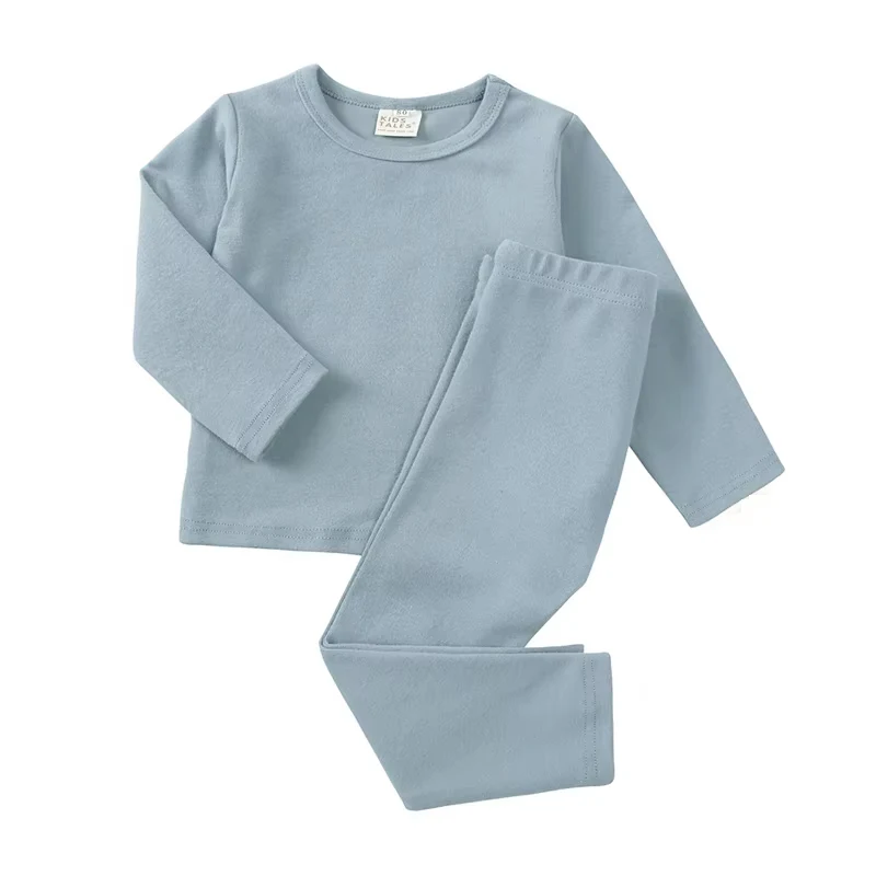 

Kids Long Johhs Set Baby Girls Long Johns Children Underwear Baby Boys Thermal Cotton Underwear 3-9Years Candy Colors