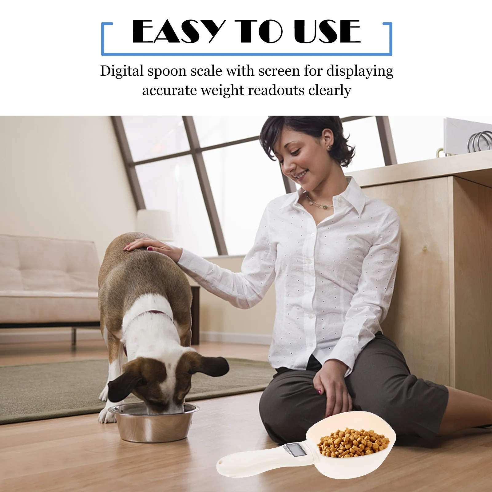 

Digital Spoon Scale Electronic Measuring Spoon 250Ml For Pet Food Butter Flour Tea Spices Kitchen Weighing Tool White