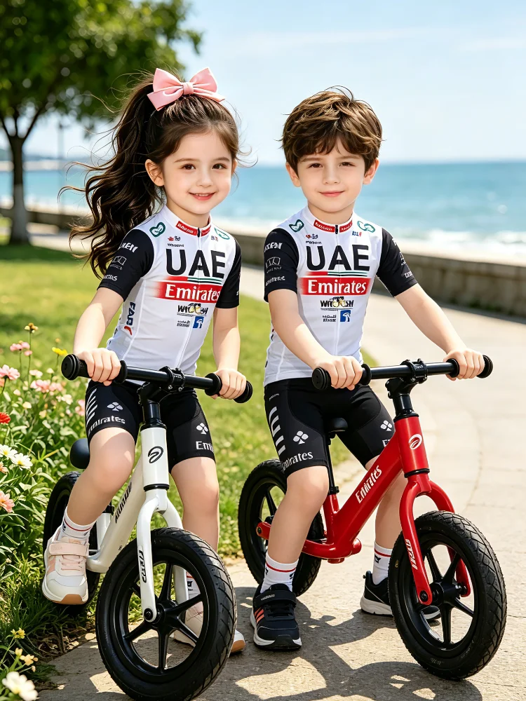spring-summer-children's-cycling-clothing-short-sleeve-set-quick-dry-mountain-bike-balance-car-suit-performance-roller-skatin