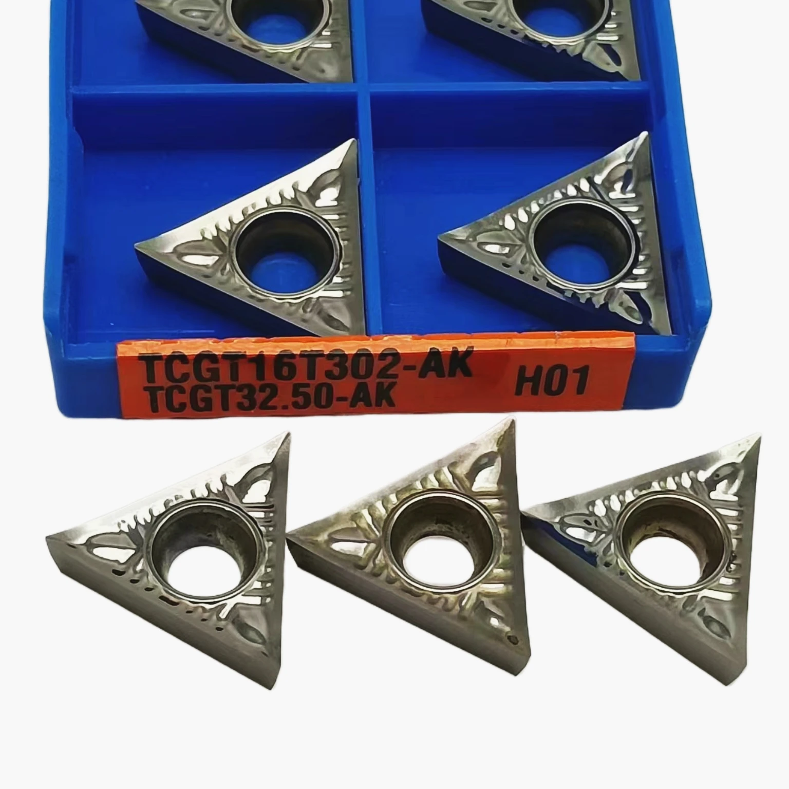 Herramienta de corte de carburo CNC, torno de Metal de torneado de aluminio, 10 piezas, TCGT16T302, TCGT16T304, TCGT16T308