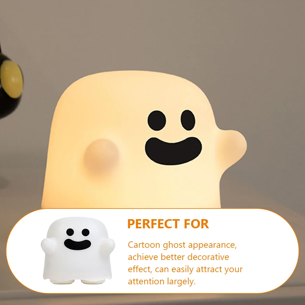 

Ghost Shaped Ghost Night Lamp Light Cartoon Adorable Table Lamp Usb Bedside Light For Bedroom Decor Halloween Gift
