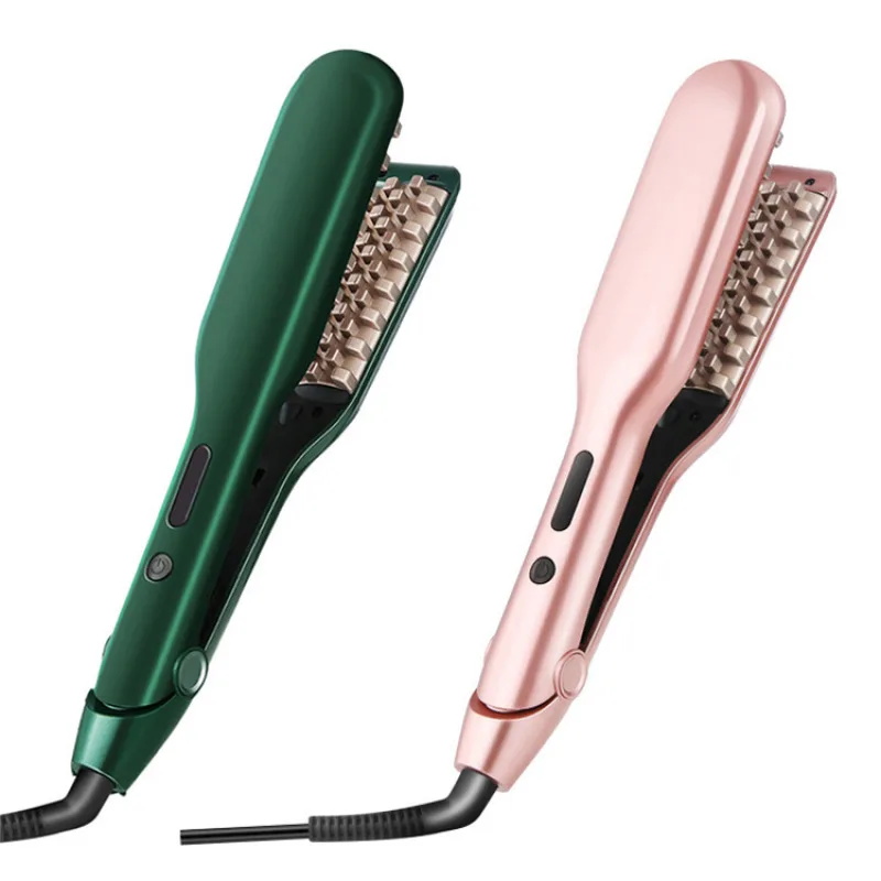 【US/EU Plug】 Women's 3D Ceramic Heating Negative Ion Curler Four Temperature Adjustable Power-off Protection Curling Iron