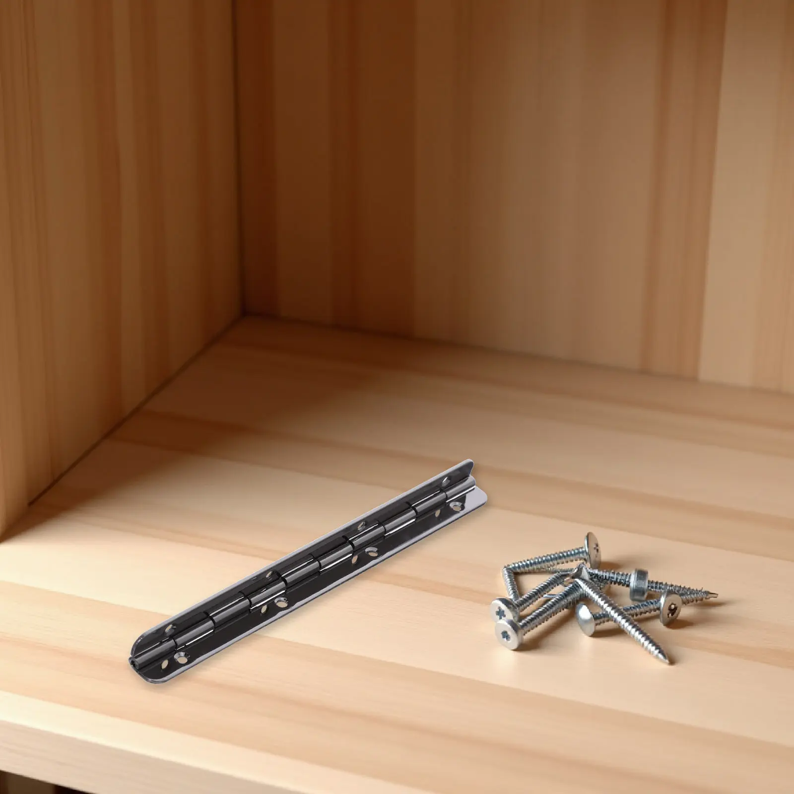 2Pcs Furniture Piano Hinges Stainless Steel Heavy Duty Continuous Hinges Cabinets Cupboards Storage Boxes Replacement Hardware