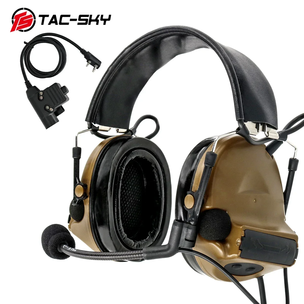 TS TAC-SKY Airsoft Hunting Outdoor Electronic Shooting Headset COMTA II Tactical Headset + U94 PTT