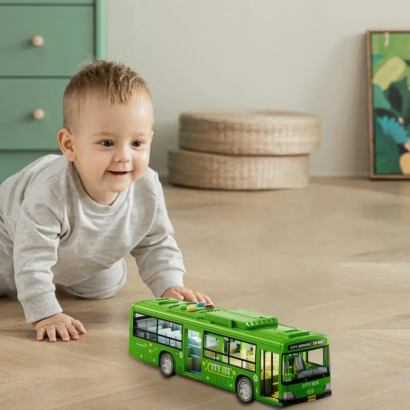 City Bus Toy Large Electric Bus Toy Educational Electric Bus Toy Battery-Operated City Stagecoach Buses With Music And Light