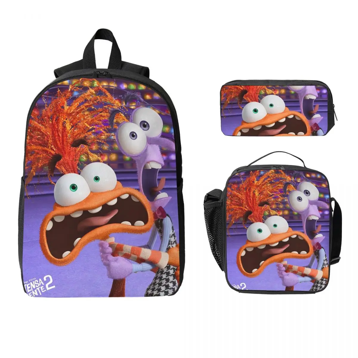 

Inside Out Backpack Student Boys Girls BookBag School Bag Laptop Shoulder Bags 3ps Insulated Lunch Bag Pencil Case