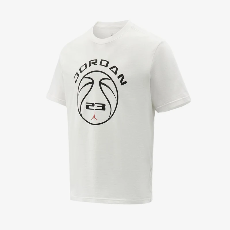 Nike genuine Jordan men's classic round neck letter printed short sleeved T-shirt IO0041-100