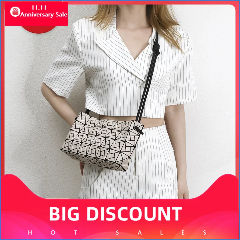 

Hot Women Geometric Handbag Geometry Diamond Lattic Folded Bag Shoulder Bags Envelope Clutch Designer Luxury Leather Brand Bags