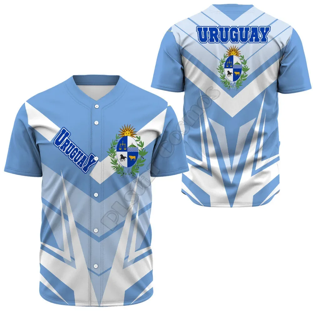 Uruguay Sport/Nambia Active/Dominica Baseball Jerseys Baseball Shirt 3D Printed Men Shirt Casual Shirts hip hop Tops