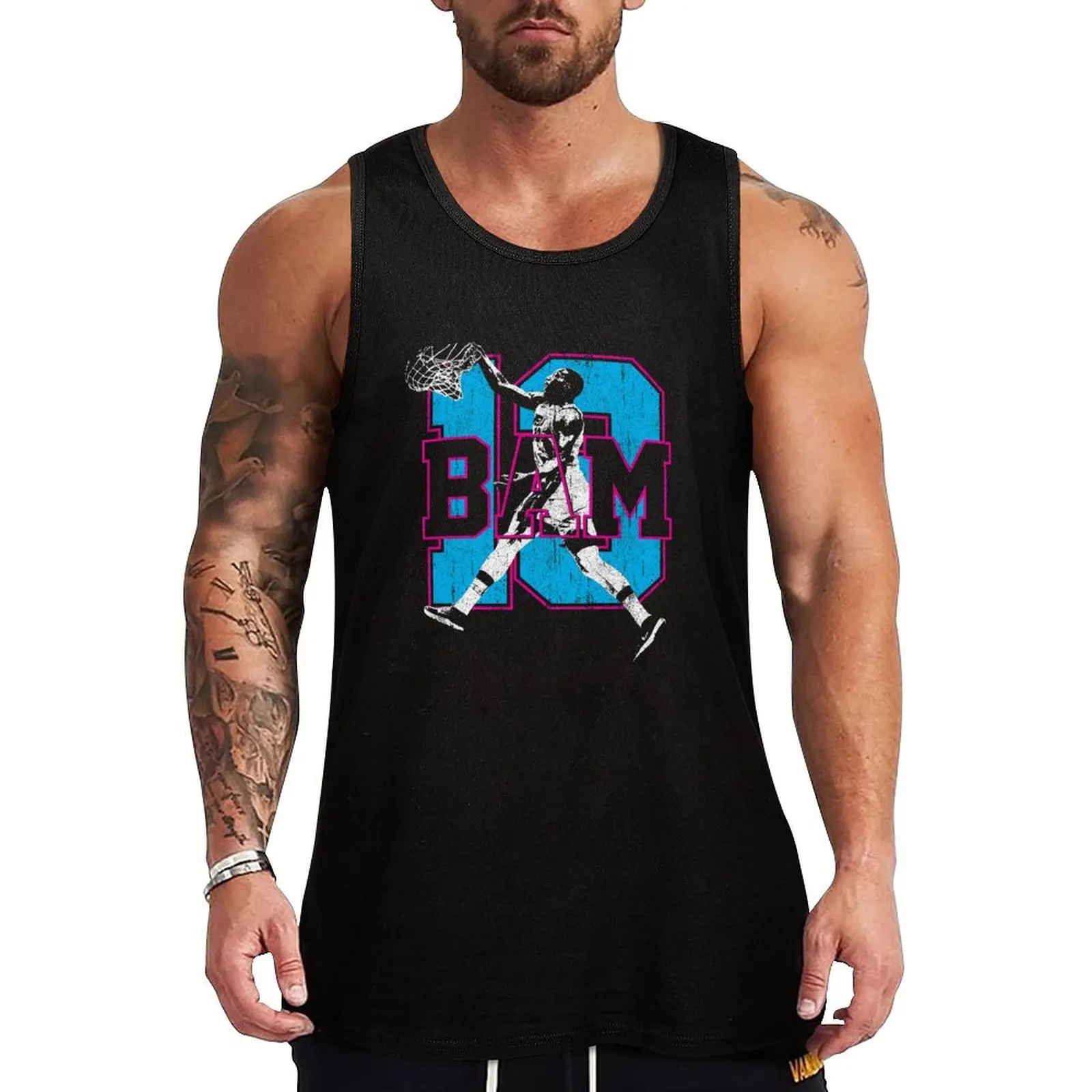 

Bam Adebayo Tank Top Gym clothes Gym man singlets for men t-shirt gym man
