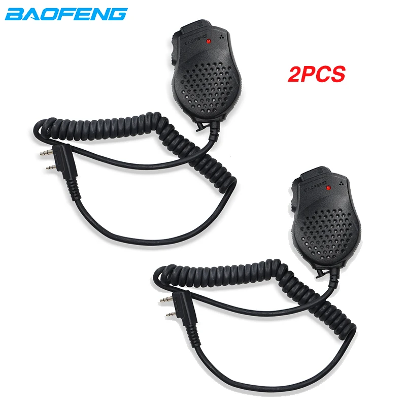 

2PCS Baofeng UV 82 Dual PTT Speaker Mic Microphone For Walkie Talkie UV82 UV-H9 BF-888S UV-5R Pro Radio Accessories