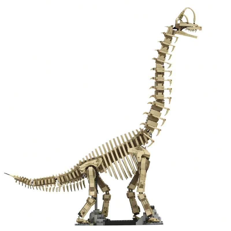 3267pcs MOC Brachiosaurus Fossil Model Building Blocks Home Decor Desk Display Shelf Accent Creative Collection Gift For Adults