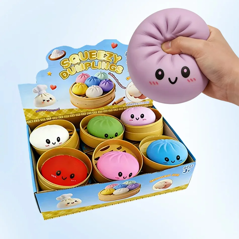 Colorful Simulated Dumpling Squishy Blind box Relaxing Relieve Anxiety Antistress Enhance Happiness Rebound Squeeze Reliever Toy