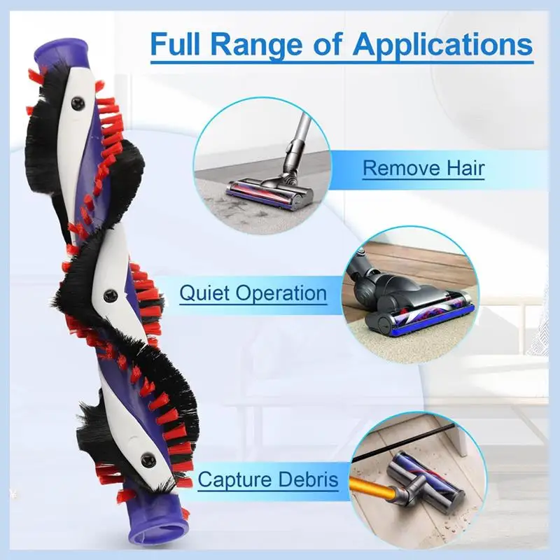 EAS-Pengganti Sikat Rol Utama untuk Dyson DC35 DC44 DC45 DC43 Suku Cadang Pengganti Sikat Bergulir Penyedot Debu dengan Bru Pembersih