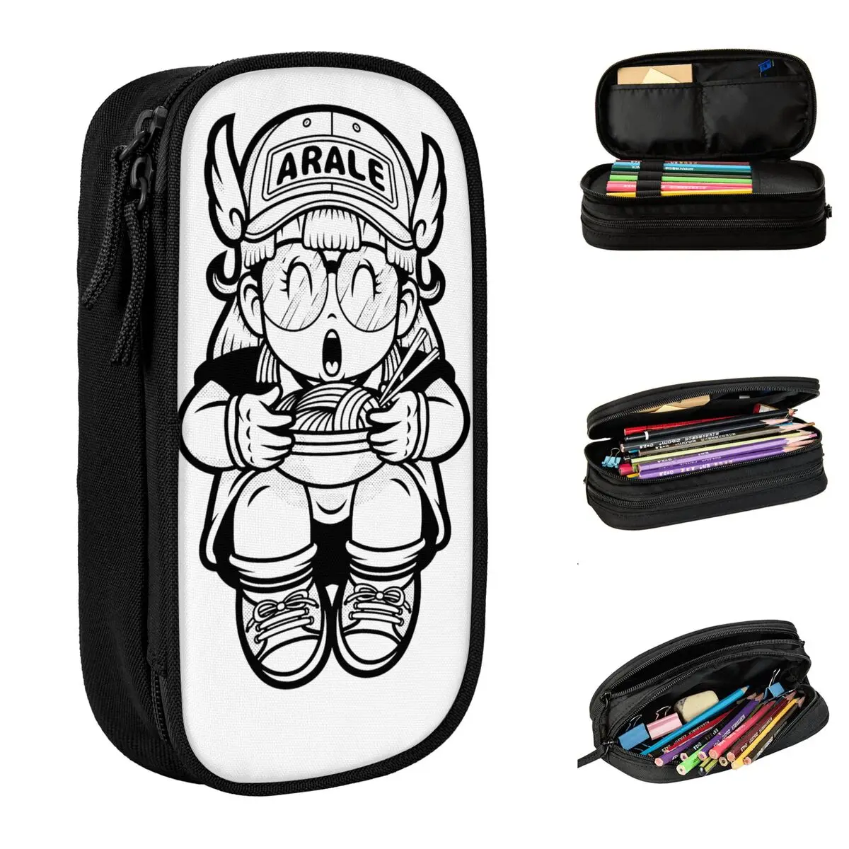 arale dr slump pencil cases pencil box pen box para estudante bolsa de grande capacidade material escolar papelaria cosmetica anime classico 01