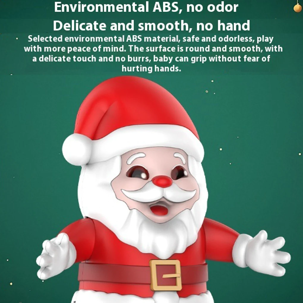 دمية سانتا اللطيفة التي تعمل بالبطارية تضيف احتفالية إلى الشجرة، كهربائية حمراء للمشي من الفرح، لتزيين هدايا عيد الميلاد للحفلات