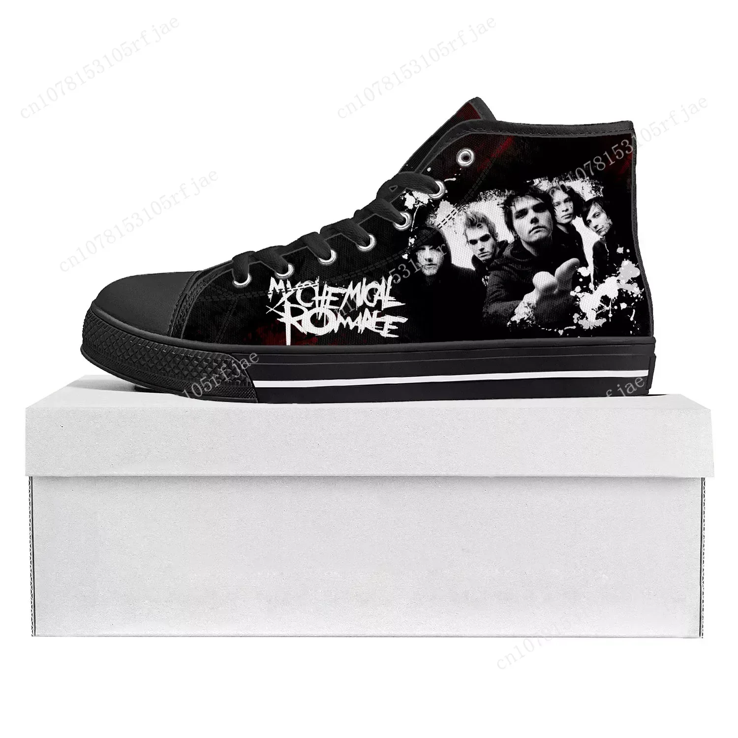 Romance Rock Band Chemical My Fashion High Top High Quality Sneakers Mens Womens Teenager Canvas Sneaker Couple Shoe Custom Shoe