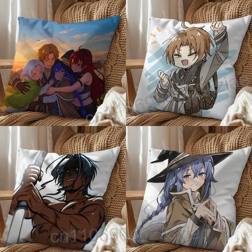 Orsted Hitogami Mushoku Tensei Roxy Pillow Case cover Nap Time  Sofa Living home Room Bedroom Backrest Cushion Square cojines
