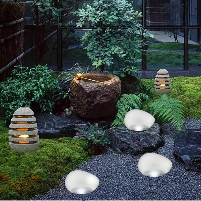 

D5 Solar Stone Lights Outdoor Waterproof Solar Powered Rock Light Outdoor Landscaping Spotlights Outdoor Solar Garden Lights