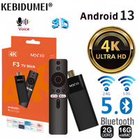 MX10 Mini TV Stick Android 13 ATV 4K HD 2G 16G TV Box 2.4G 5G Dual Wifi BT5.0 Voice Smart Media Player TV Receiver For Youtube