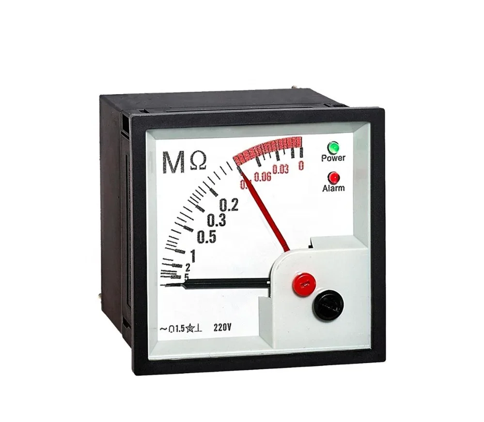 Best Vertical 90 Degree Scale DC 24V Net Resistance Meter Insulation Monitor With Alarm Output for Ships Price