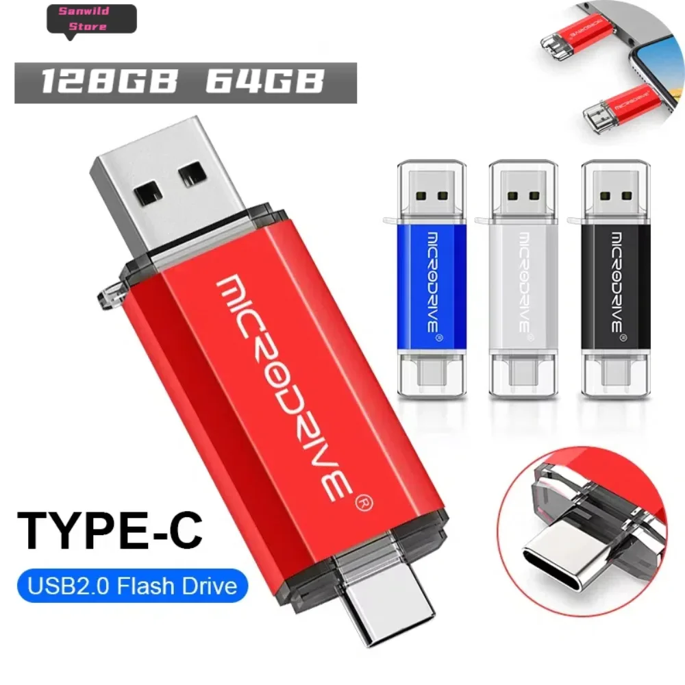 Type-c/USB Dual Interface USB Flash Drive 3.0 High Capacity 64G-128G Cell Phone Computer Dual-use Flash Drive
