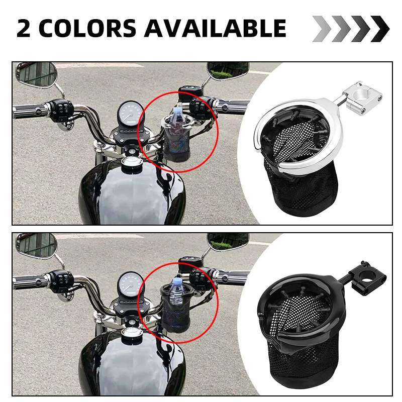 Motorcycle Drink Cup Holder Adjustable Handlebar Bottle Holde For Harley Touring Softail Breakout Dyna Sportster HONDA YAMAHA